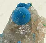 Shattuckite ball on Quartz from Kaokoveld Namibia 
